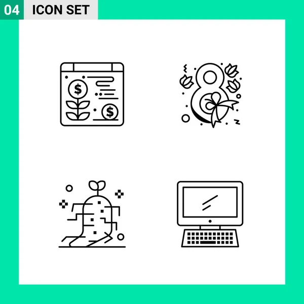 Conjunto Iconos Creativos Universales Simplemente Vector Ilustraciones Para Aplicaciones Web — Vector de stock