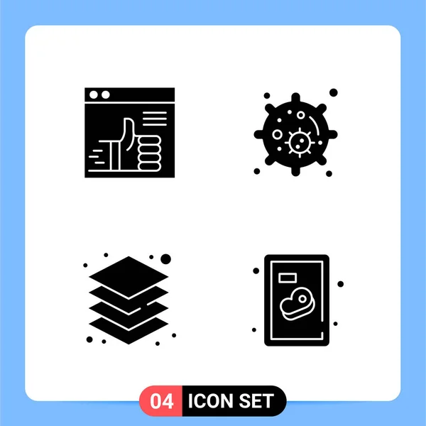 Conjunto Iconos Creativos Universales Simplemente Vector Ilustraciones Para Aplicaciones Web — Vector de stock