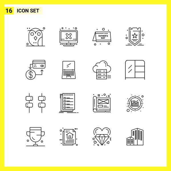 Set Universal Creative Icons Simply Vector Illustrations Web Mobile Apps — Stock Vector