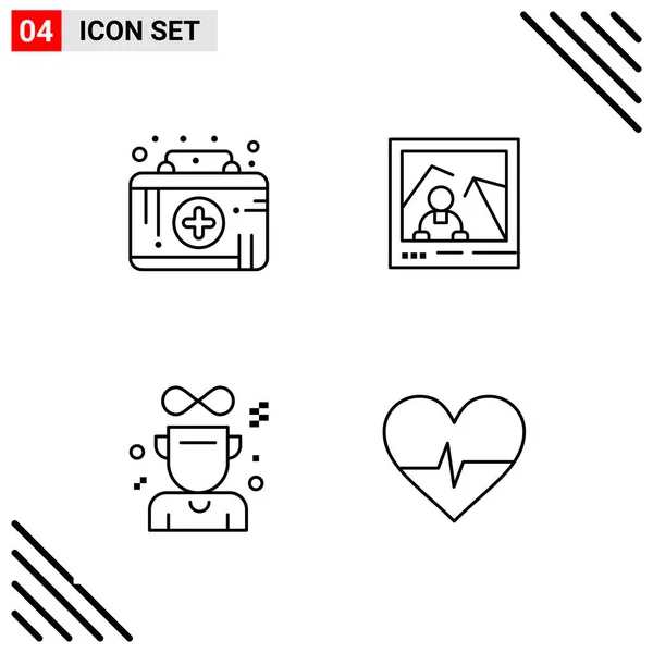 Conjunto Iconos Creativos Universales Simplemente Vector Ilustraciones Para Aplicaciones Web — Archivo Imágenes Vectoriales