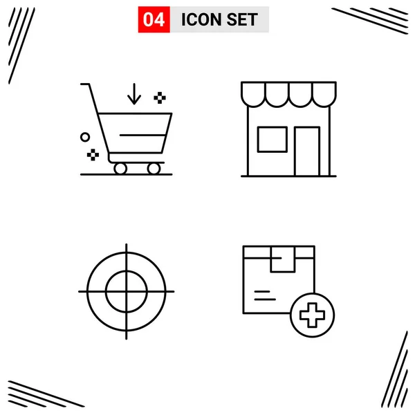 Set Universal Creative Icons Simply Vector Illustrations Web Mobile Apps — Stock Vector