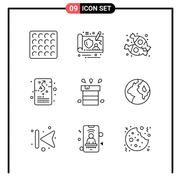 Conjunto de 16 iconos universales Vector de negocios — Vector de stock