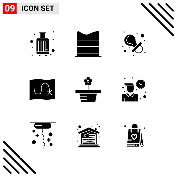 Conjunto Iconos Creativos Universales Simplemente Vector Ilustraciones Para Aplicaciones Web — Vector de stock