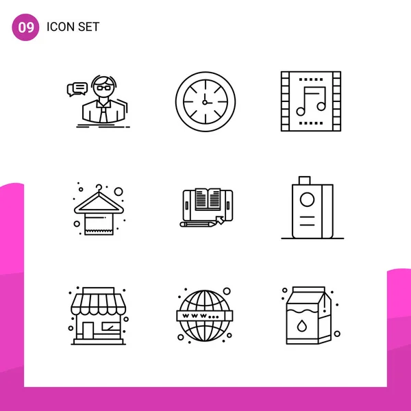 Conjunto Iconos Creativos Universales Simplemente Vector Ilustraciones Para Aplicaciones Web — Vector de stock