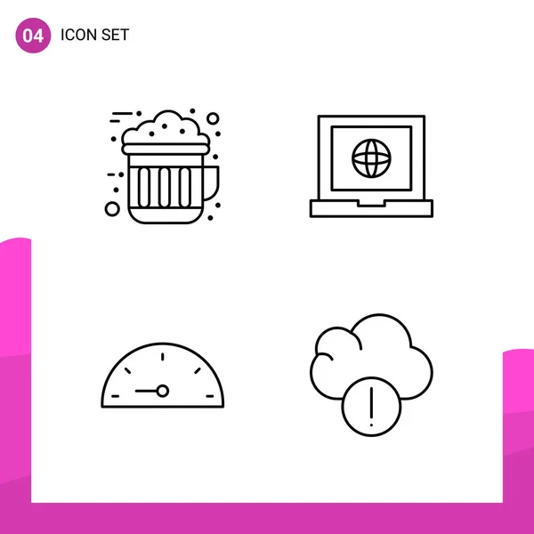 Set Universal Creative Icons Simply Vector Illustrations Web Mobile Apps — Stock Vector