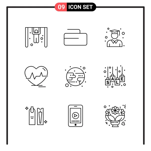 Conjunto Iconos Creativos Universales Simplemente Vector Ilustraciones Para Aplicaciones Web — Archivo Imágenes Vectoriales