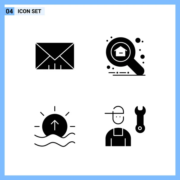 Conjunto Iconos Creativos Universales Simplemente Vector Ilustraciones Para Aplicaciones Web — Vector de stock