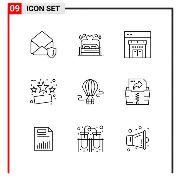 Set Universal Creative Icons Simply Vector Illustrations Web Mobile Apps — Stock Vector