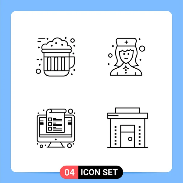 Conjunto Iconos Creativos Universales Simplemente Vector Ilustraciones Para Aplicaciones Web — Vector de stock