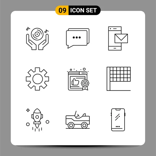 Set Universal Creative Icons Simply Vector Illustrations Web Mobile Apps — Stock Vector