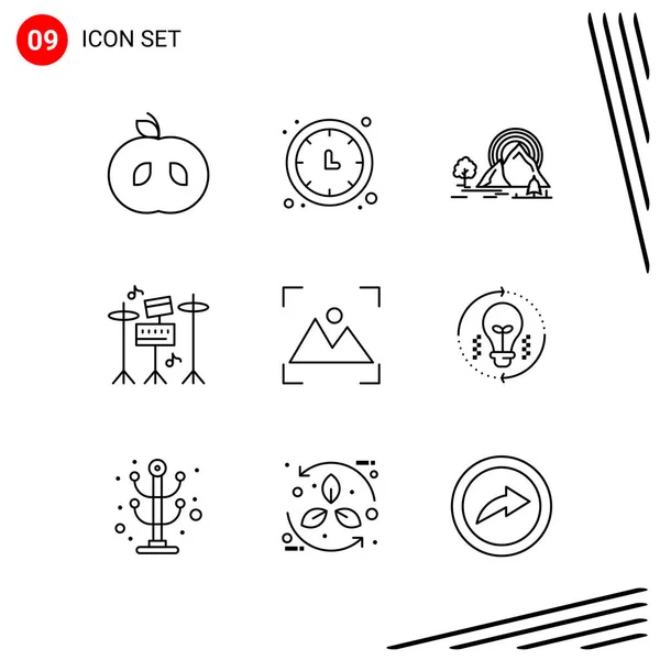 Conjunto Iconos Creativos Universales Simplemente Vector Ilustraciones Para Aplicaciones Web — Vector de stock