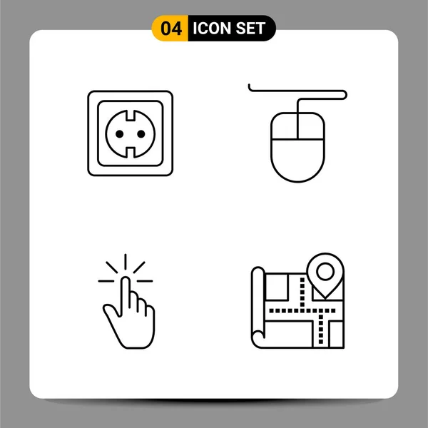 Set Dari Ikon Kreatif Universal Cukup Ilustrasi Vektor Untuk Aplikasi - Stok Vektor