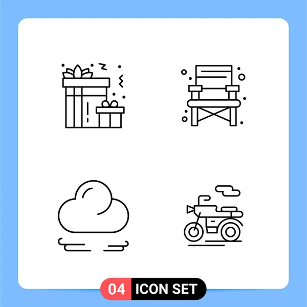 Conjunto Iconos Creativos Universales Simplemente Vector Ilustraciones Para Aplicaciones Web — Vector de stock