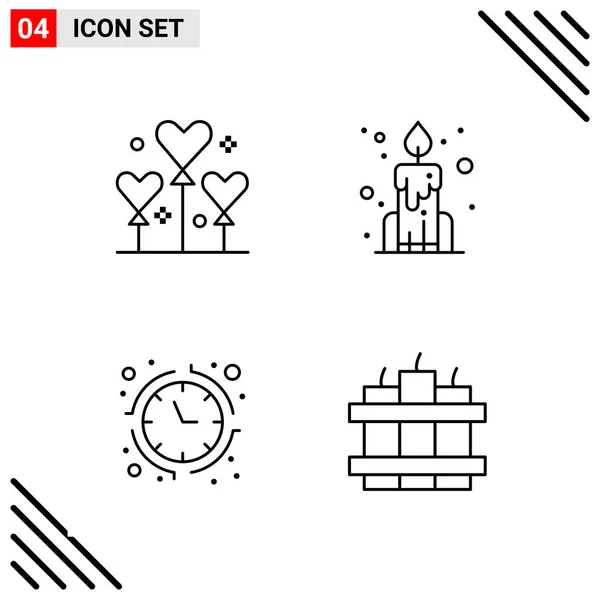 Set Universal Creative Icons Simply Vector Illustrations Web Mobile Apps — Stock Vector