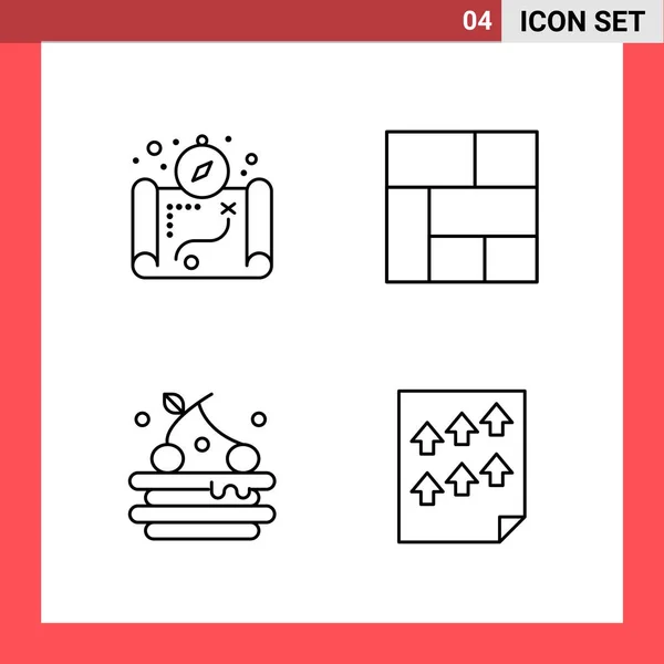 Conjunto Iconos Creativos Universales Simplemente Vector Ilustraciones Para Aplicaciones Web — Archivo Imágenes Vectoriales