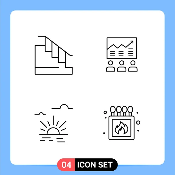 Conjunto Iconos Creativos Universales Simplemente Vector Ilustraciones Para Aplicaciones Web — Vector de stock