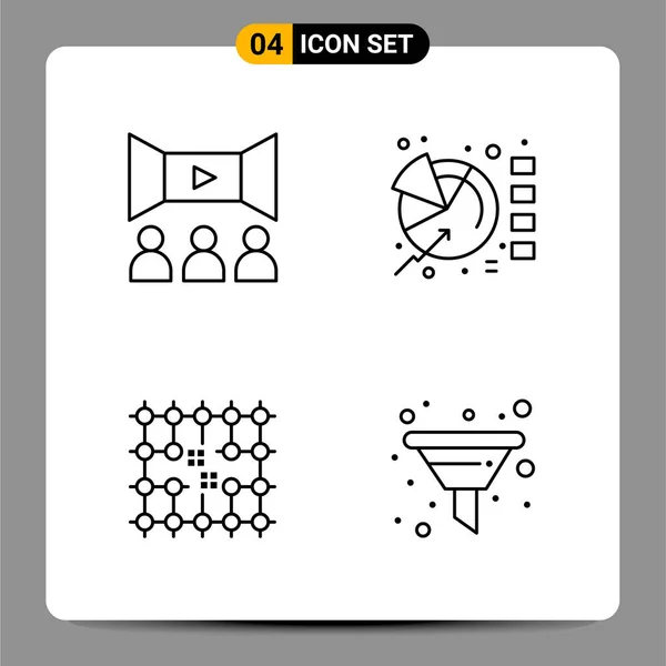 Set Dari Ikon Kreatif Universal Cukup Ilustrasi Vektor Untuk Aplikasi - Stok Vektor