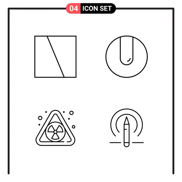 Set Universal Creative Icons Simply Vector Illustrations Web Mobile Apps — Stock Vector