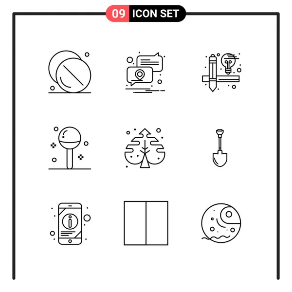 Conjunto Iconos Creativos Universales Ilustración Vectorial — Archivo Imágenes Vectoriales