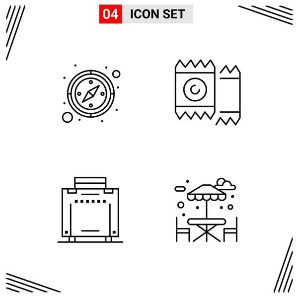 Conjunto Iconos Creativos Universales Simplemente Vector Ilustraciones Para Aplicaciones Web — Vector de stock