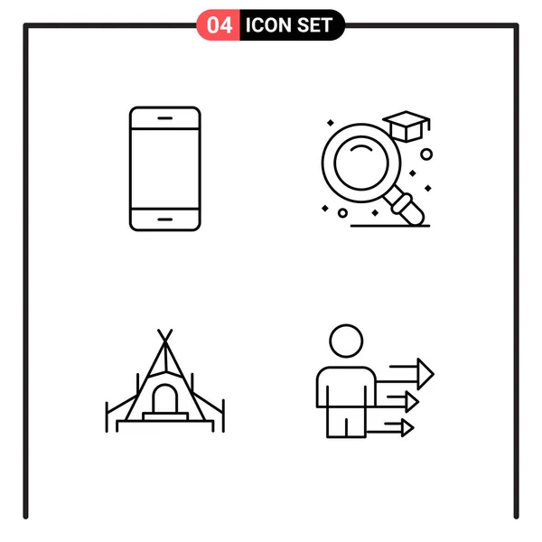 Conjunto Iconos Creativos Universales Simplemente Vector Ilustraciones Para Aplicaciones Web — Archivo Imágenes Vectoriales