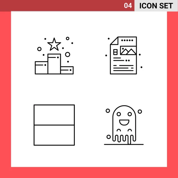 Conjunto Iconos Creativos Universales Simplemente Vector Ilustraciones Para Aplicaciones Web — Vector de stock