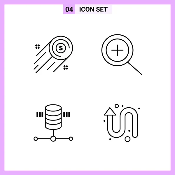 Conjunto Iconos Creativos Universales Simplemente Vector Ilustraciones Para Aplicaciones Web — Vector de stock