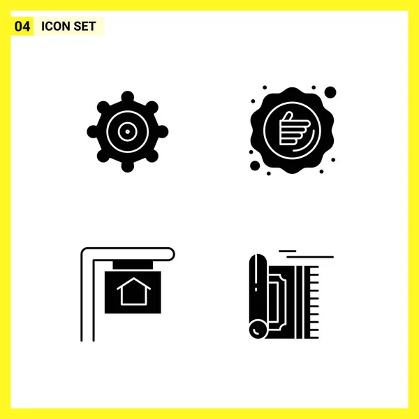 Conjunto Iconos Creativos Universales Simplemente Vector Ilustraciones Para Aplicaciones Web — Archivo Imágenes Vectoriales