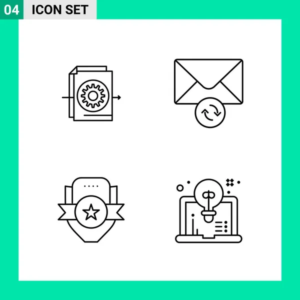 Conjunto Iconos Creativos Universales Simplemente Vector Ilustraciones Para Aplicaciones Web — Archivo Imágenes Vectoriales