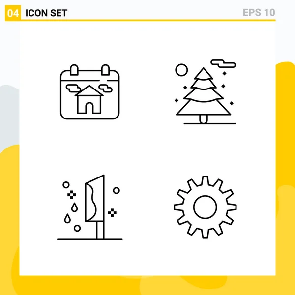 Conjunto Iconos Creativos Universales Simplemente Vector Ilustraciones Para Aplicaciones Web — Archivo Imágenes Vectoriales