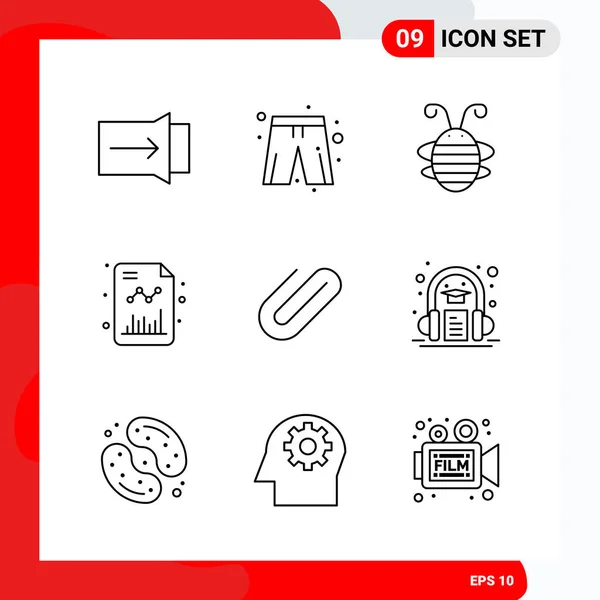 Set Dari Ikon Kreatif Universal Cukup Ilustrasi Vektor Untuk Aplikasi - Stok Vektor