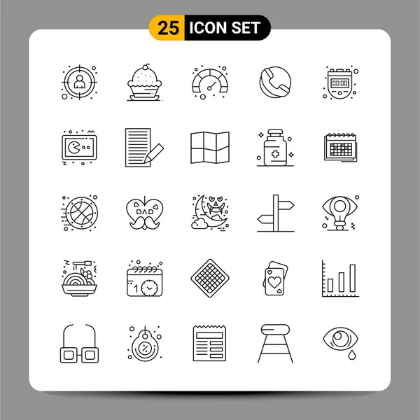 Conjunto Iconos Creativos Universales Simplemente Vector Ilustraciones Para Aplicaciones Web — Vector de stock