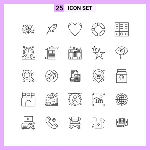 Set Universal Creative Icons Simply Vector Illustrations Web Mobile Apps — Stock Vector