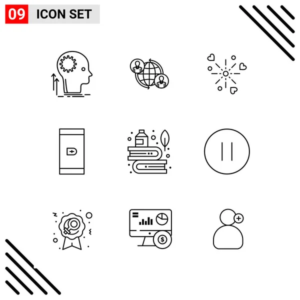 Set Universal Creative Icons Simply Vector Illustrations Web Mobile Apps — Stock Vector