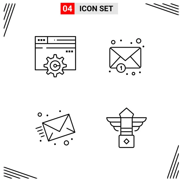 Set Universal Creative Icons Simply Vector Illustrations Web Mobile Apps — Stock Vector