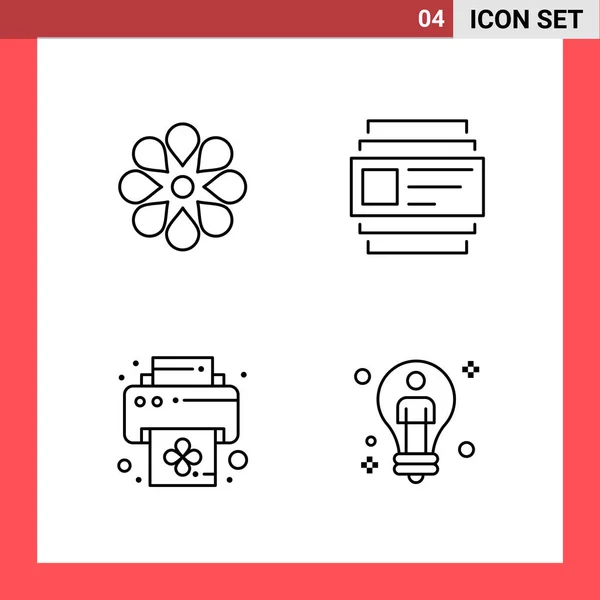 Set Universal Creative Icons Vector Illustration — Stock Vector