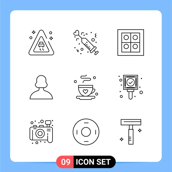 Conjunto Iconos Creativos Universales Simplemente Vector Ilustraciones Para Aplicaciones Web — Archivo Imágenes Vectoriales