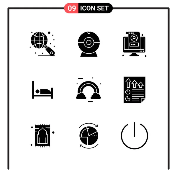 Conjunto Iconos Creativos Universales Simplemente Vector Ilustraciones Para Aplicaciones Web — Archivo Imágenes Vectoriales