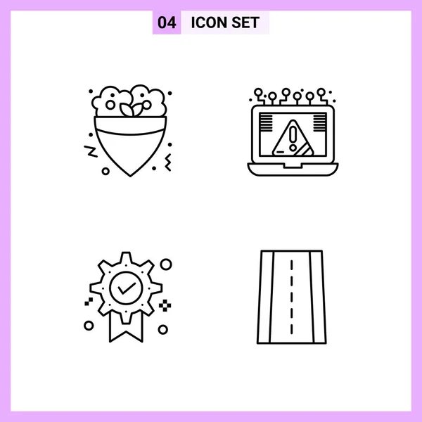 Conjunto Iconos Creativos Universales Simplemente Vector Ilustraciones Para Aplicaciones Web — Vector de stock