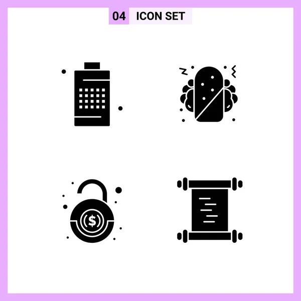 Conjunto Iconos Creativos Universales Simplemente Vector Ilustraciones Para Aplicaciones Web — Archivo Imágenes Vectoriales