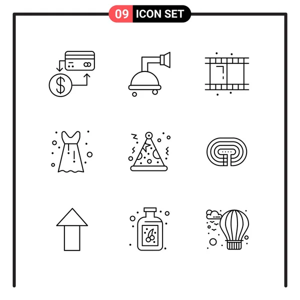 Conjunto Iconos Creativos Universales Simplemente Vector Ilustraciones Para Aplicaciones Web — Vector de stock