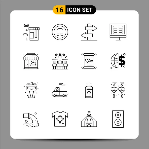 Conjunto Iconos Creativos Universales Simplemente Vector Ilustraciones Para Aplicaciones Web — Vector de stock