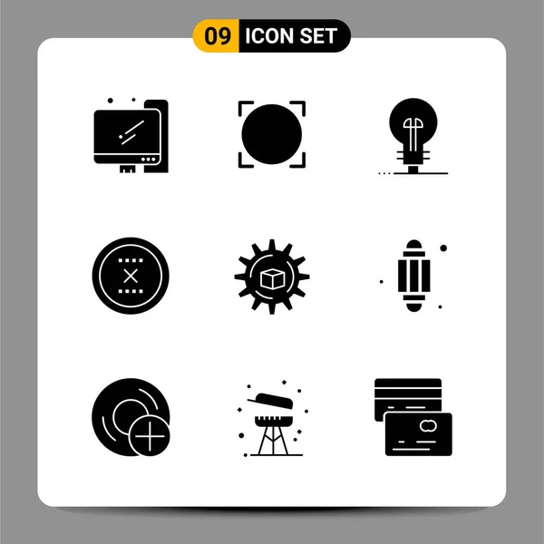 Conjunto Iconos Creativos Universales Simplemente Vector Ilustraciones Para Aplicaciones Web — Archivo Imágenes Vectoriales