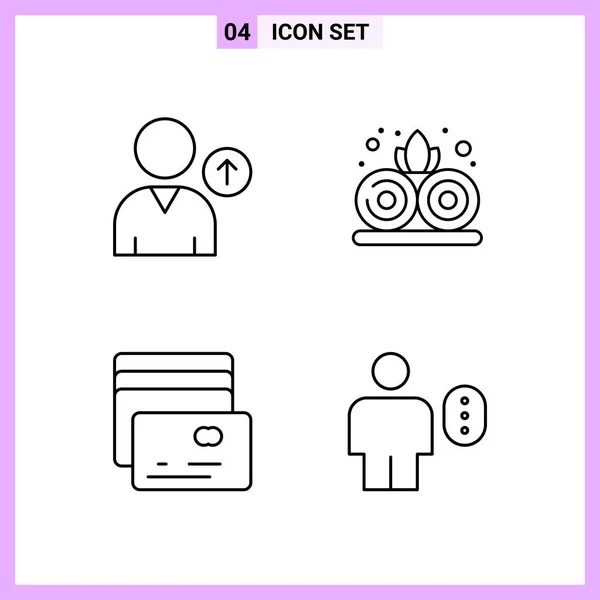 Set Universal Creative Icons Simply Vector Illustrations Web Mobile Apps — Stock Vector