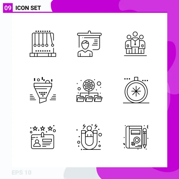 Set of 25 Universal Business Icons Vector — Stockový vektor