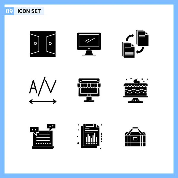 Conjunto Iconos Creativos Universales Simplemente Vector Ilustraciones Para Aplicaciones Web — Vector de stock