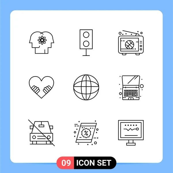 Conjunto Iconos Creativos Universales Simplemente Vector Ilustraciones Para Aplicaciones Web — Vector de stock