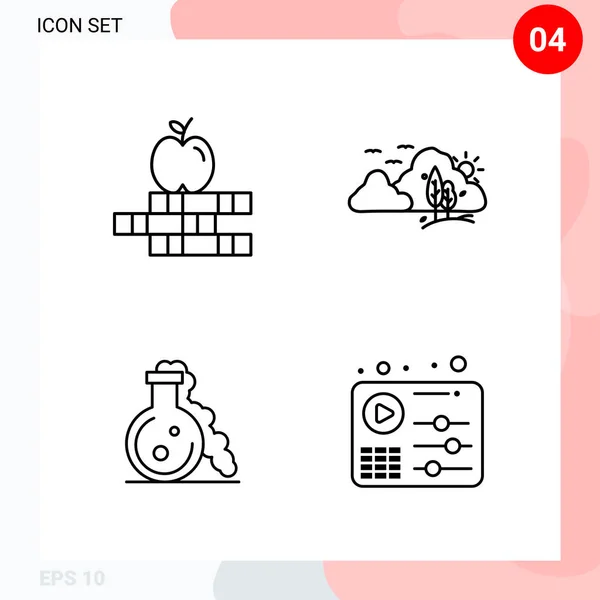 Conjunto Iconos Creativos Universales Simplemente Vector Ilustraciones Para Aplicaciones Web — Vector de stock