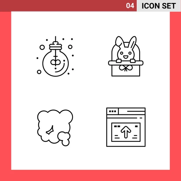 Conjunto Iconos Creativos Universales Simplemente Vector Ilustraciones Para Aplicaciones Web — Vector de stock