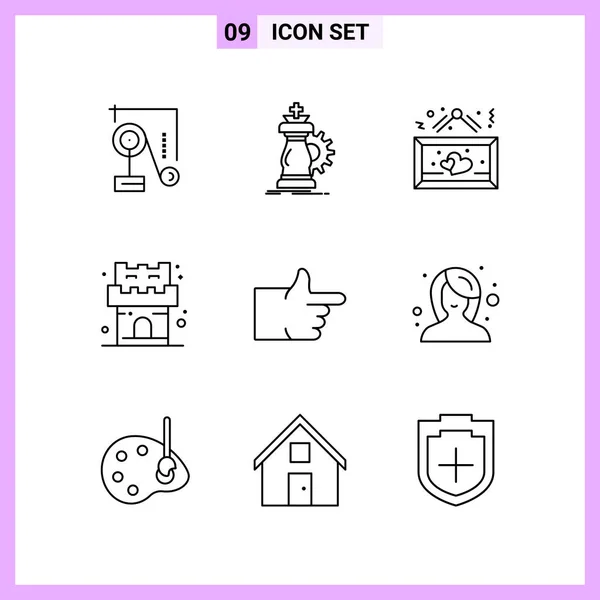 Set Universal Creative Icons Simply Vector Illustrations Web Mobile Apps — Stock Vector